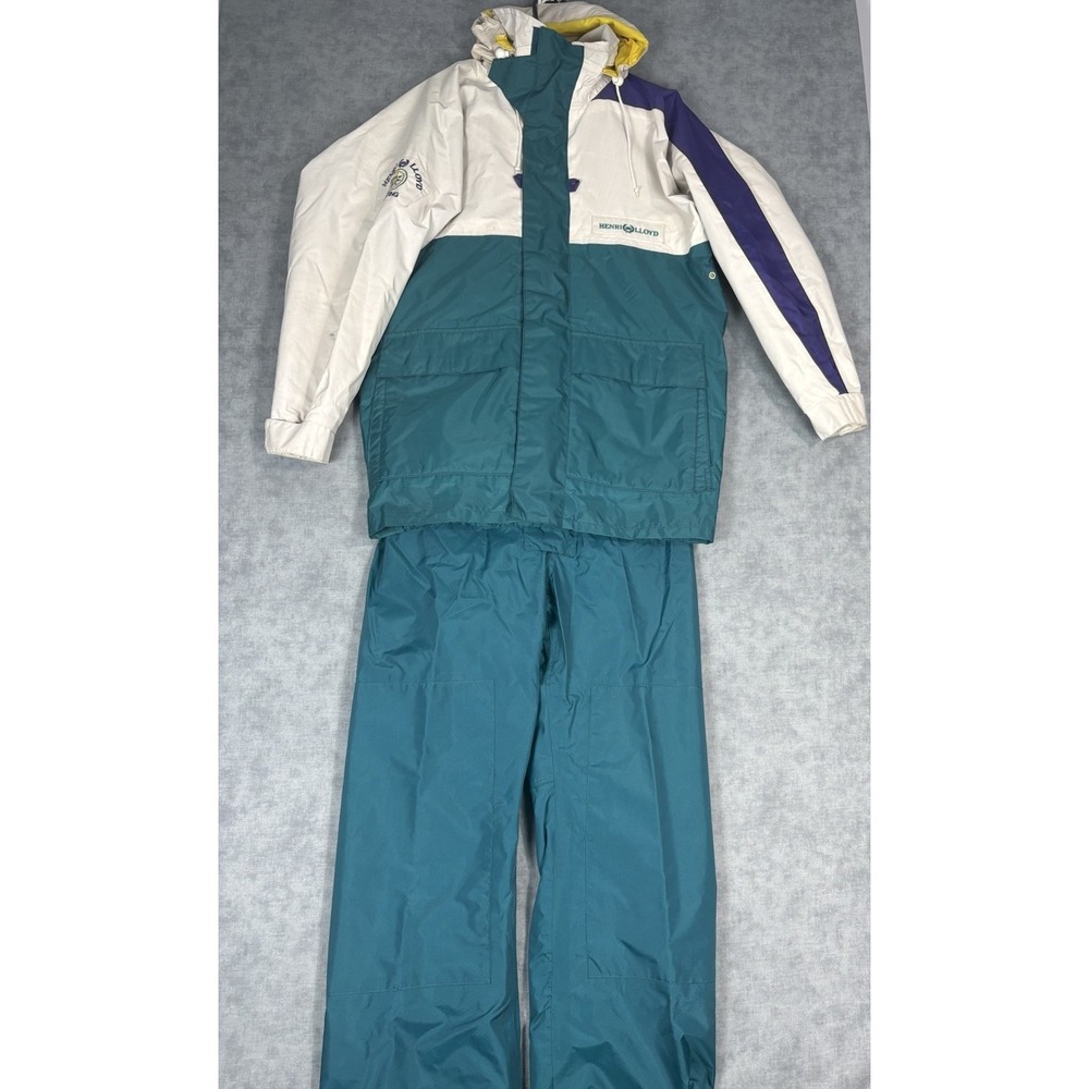Vintage Henri Lloyd Sailing Suit S Waterproof Jacket Bib Pants Made England